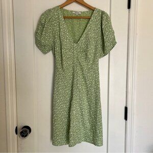 Madewell V-Neck Button-Front Mini Dress